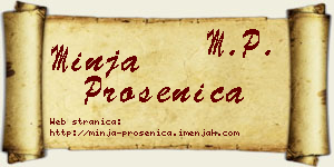 Minja Prosenica vizit kartica